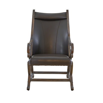 (L820) Hunter Chair & Ottoman- Brown