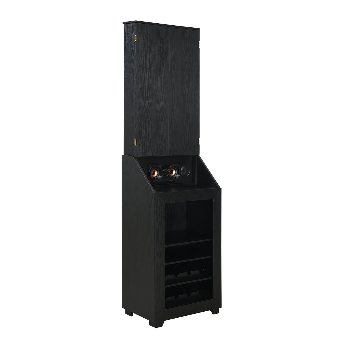 Hurricanes Dartboard Cabinet With Speaker And Led In Black (3A Packing)