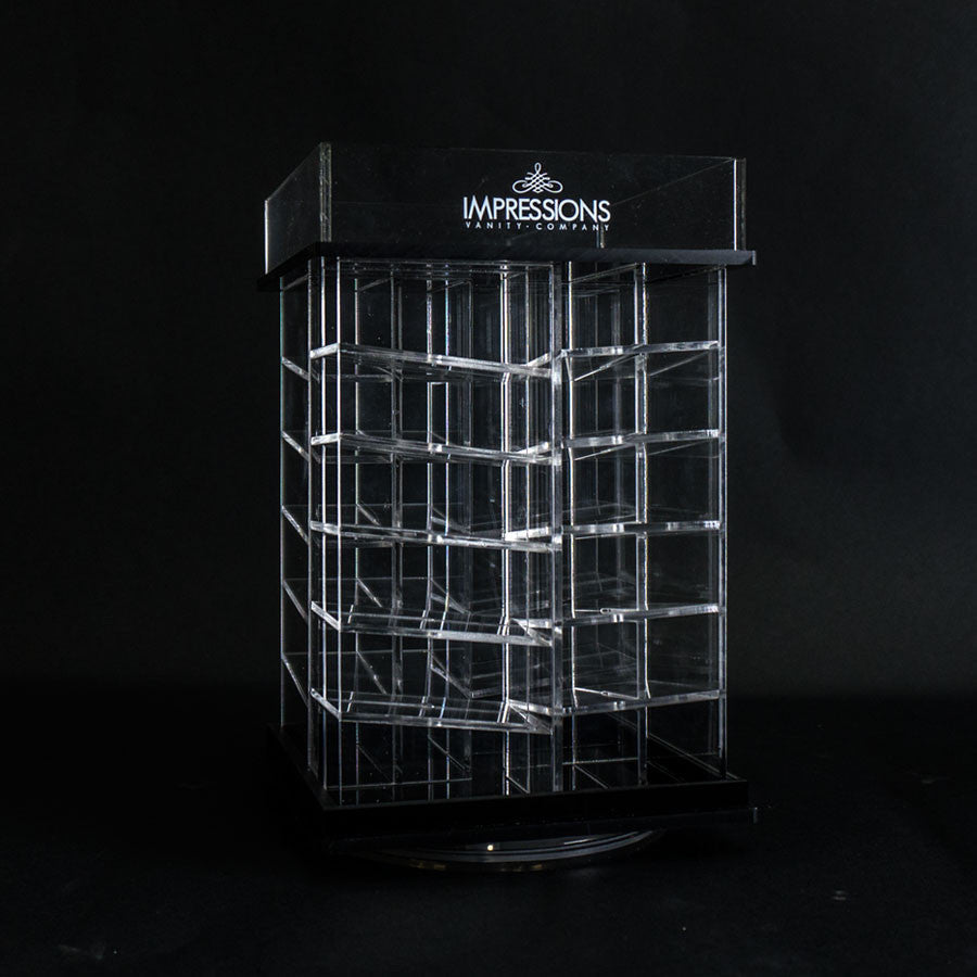 48-Slot Acrylic Lipstick Spinner with Open Top