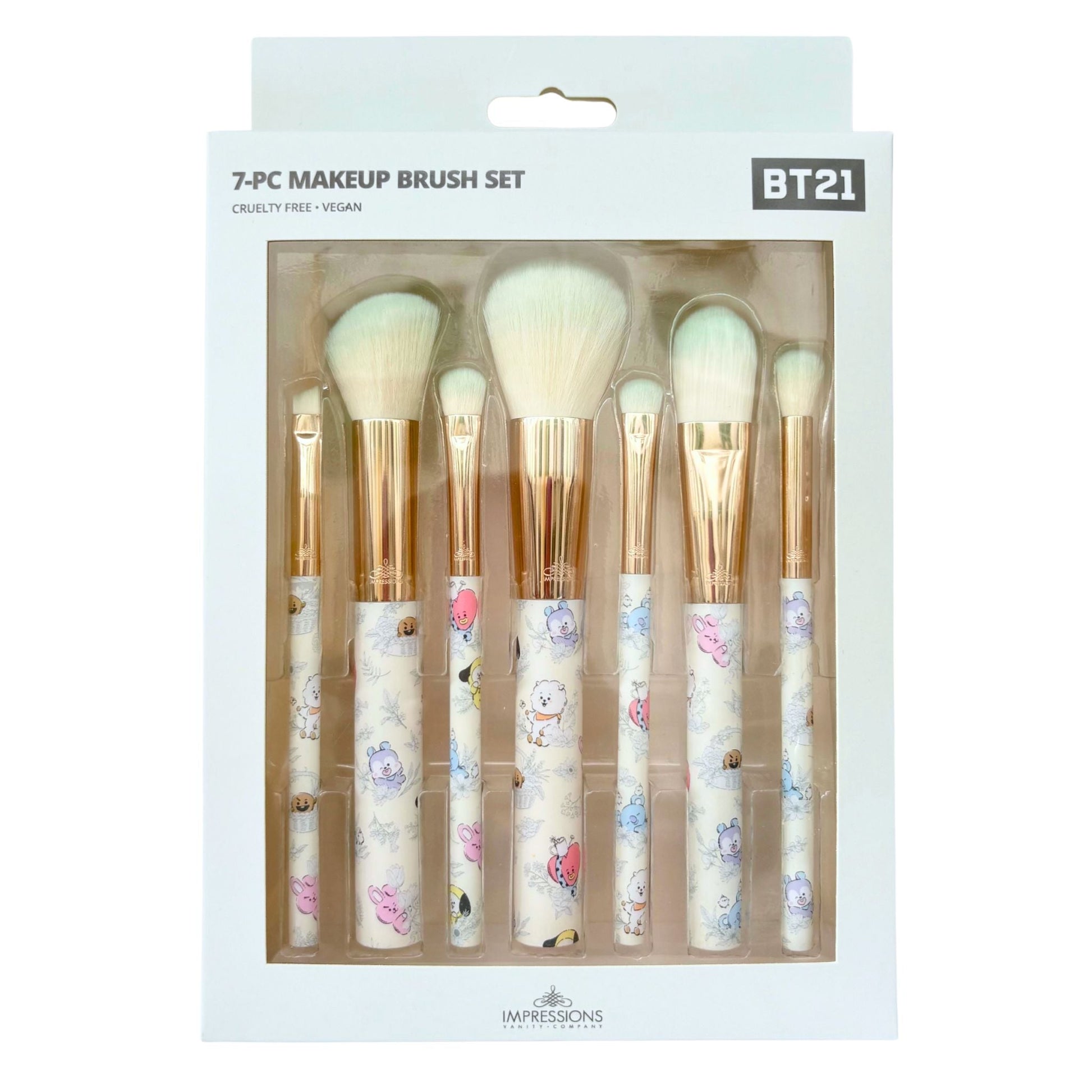 Impressions Vanity with BT21 7-PC Makeup Brush Set