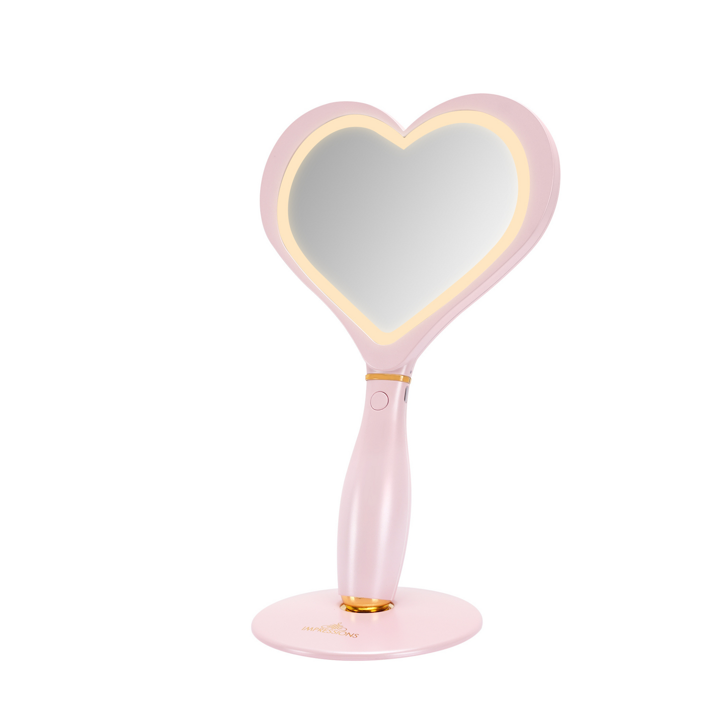 Amour LED Handheld Makeup Mirror with Standing Base