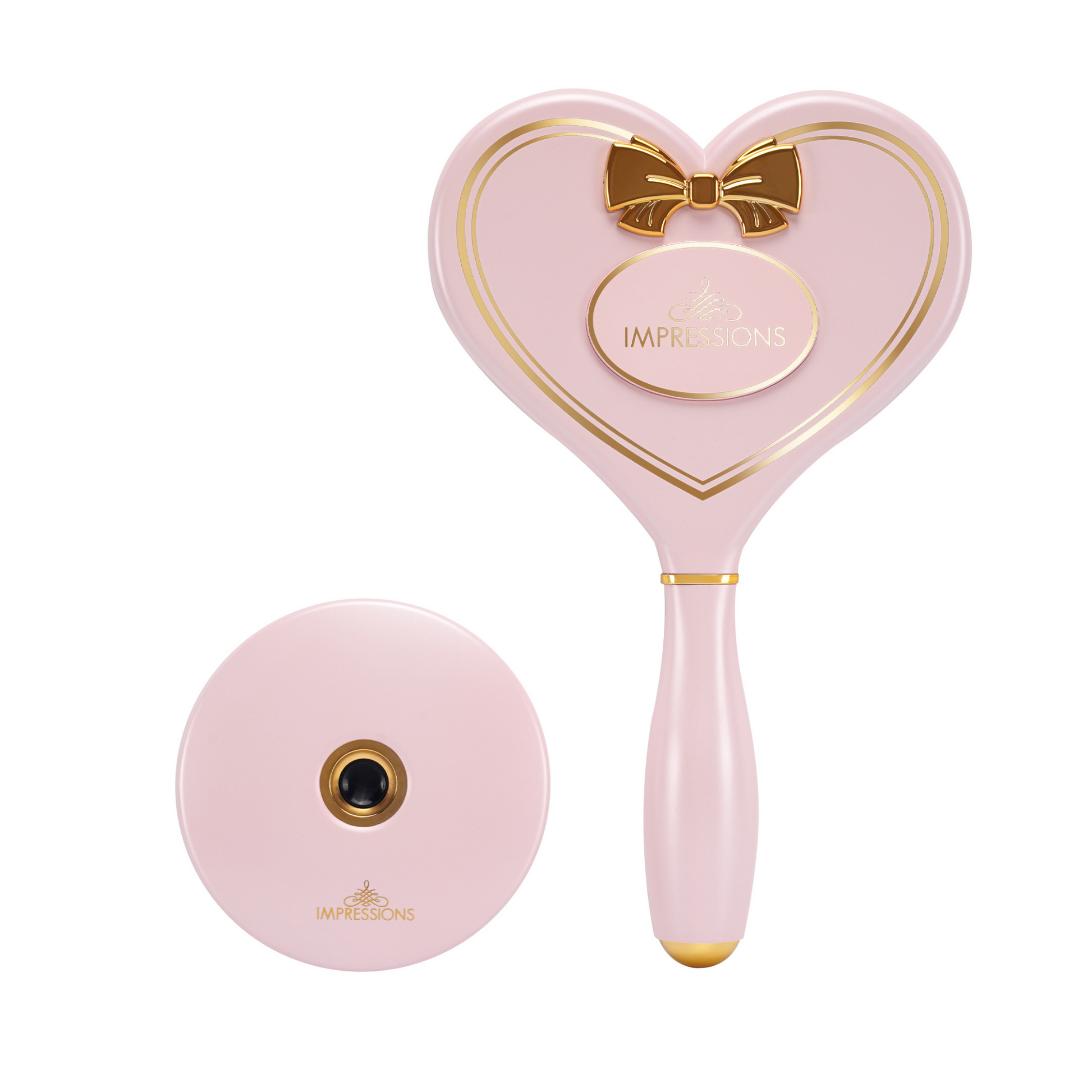 Amour LED Handheld Makeup Mirror with Standing Base