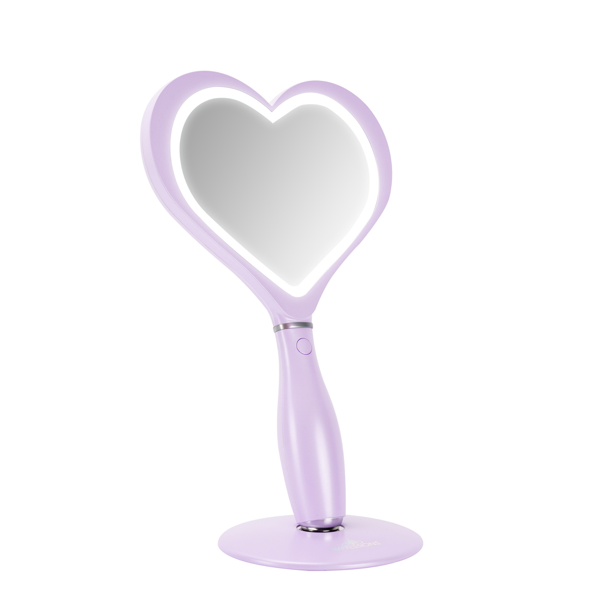 Amour LED Handheld Makeup Mirror with Standing Base