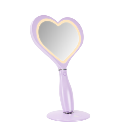 Amour LED Handheld Makeup Mirror with Standing Base