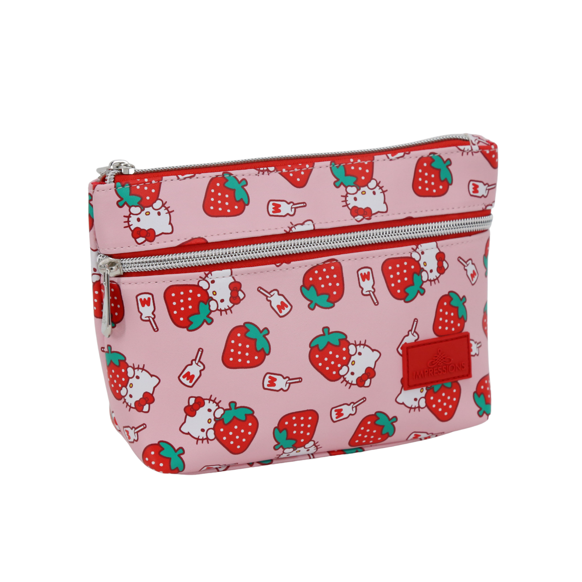Hello Kitty¬Æ Strawberries Double Zipper Pouch