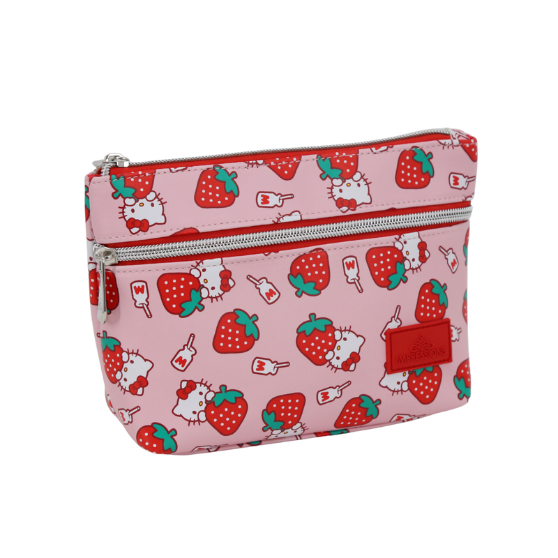 Hello Kitty¨ Strawberries Double Zipper Pouch