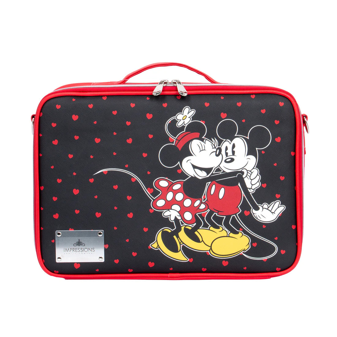 Estuche de maquillaje Minnie y Mickey con divisores ajustables 
