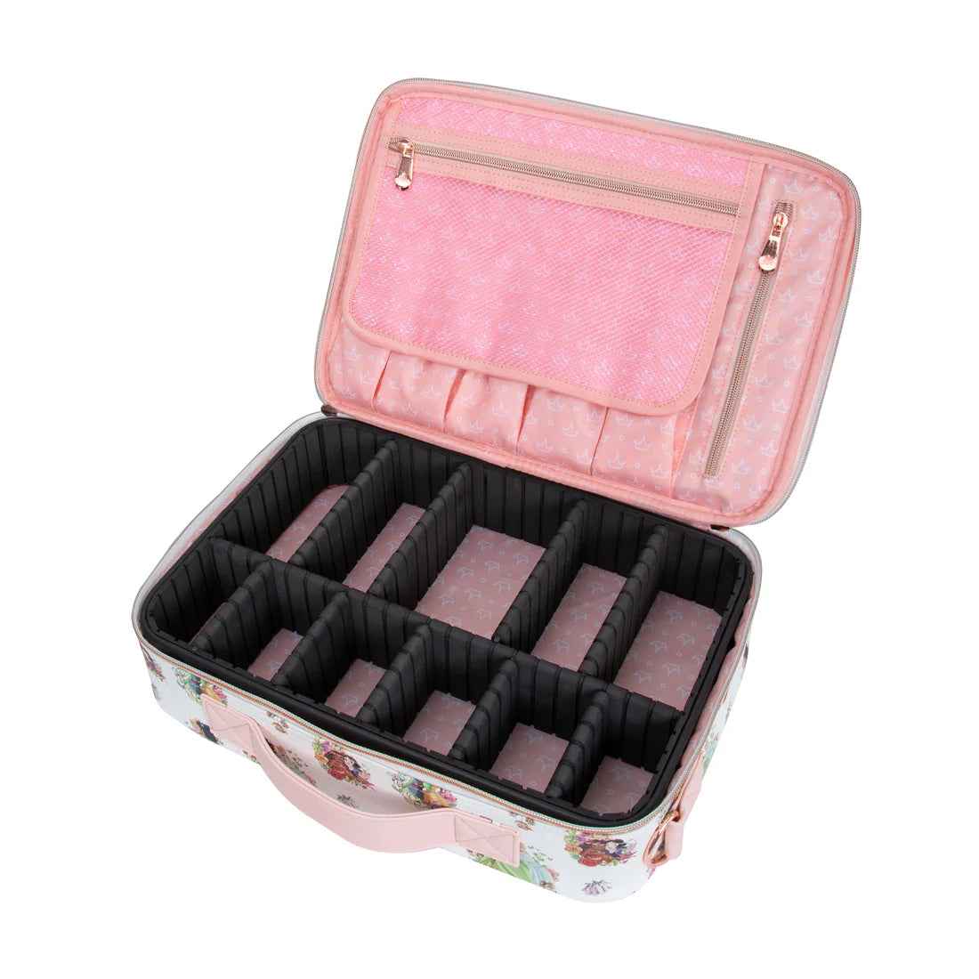 Princess Makeup Carry Case with Adjustable Dividers