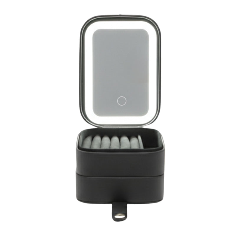 Montreaux Double Layer Jewelry Travel Case w/ LED Mirror