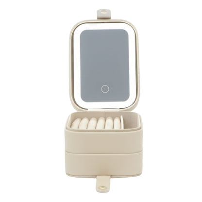 Montreaux Double Layer Jewelry Travel Case w/ LED Mirror