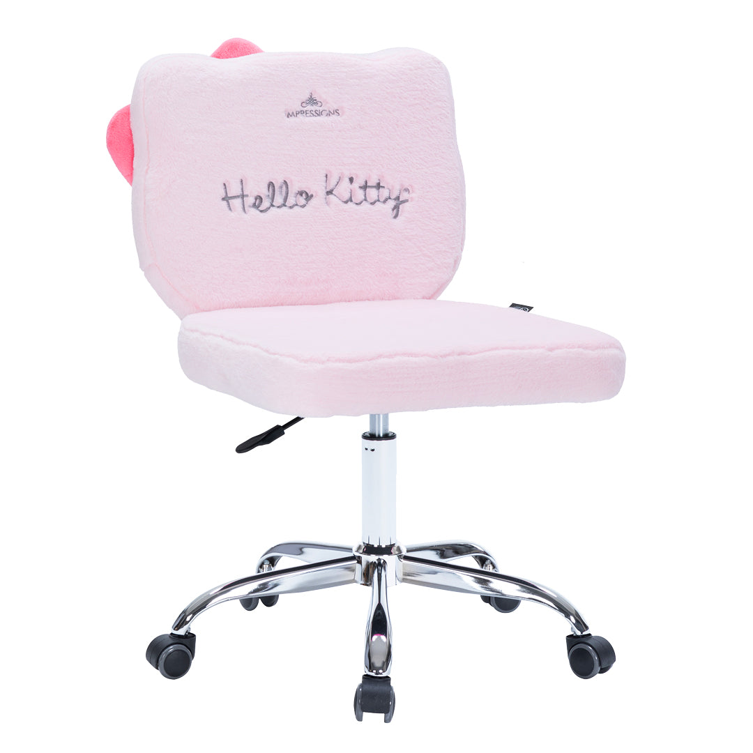 Hello Kitty¬Æ Teddy Fur Swivel Vanity Chair