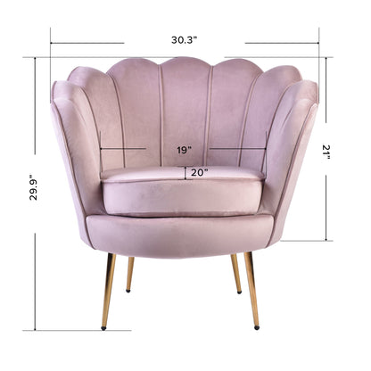 Isabella Channel Tufted Vanity Armchair