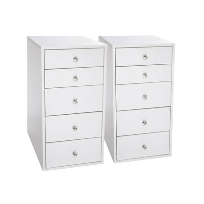 SlayStation® 5-Drawer Makeup Vanity Storage Unit (Pair)