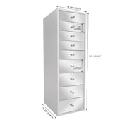 SlayStation® Mirrored 9-Drawers Vanity Storage Unit