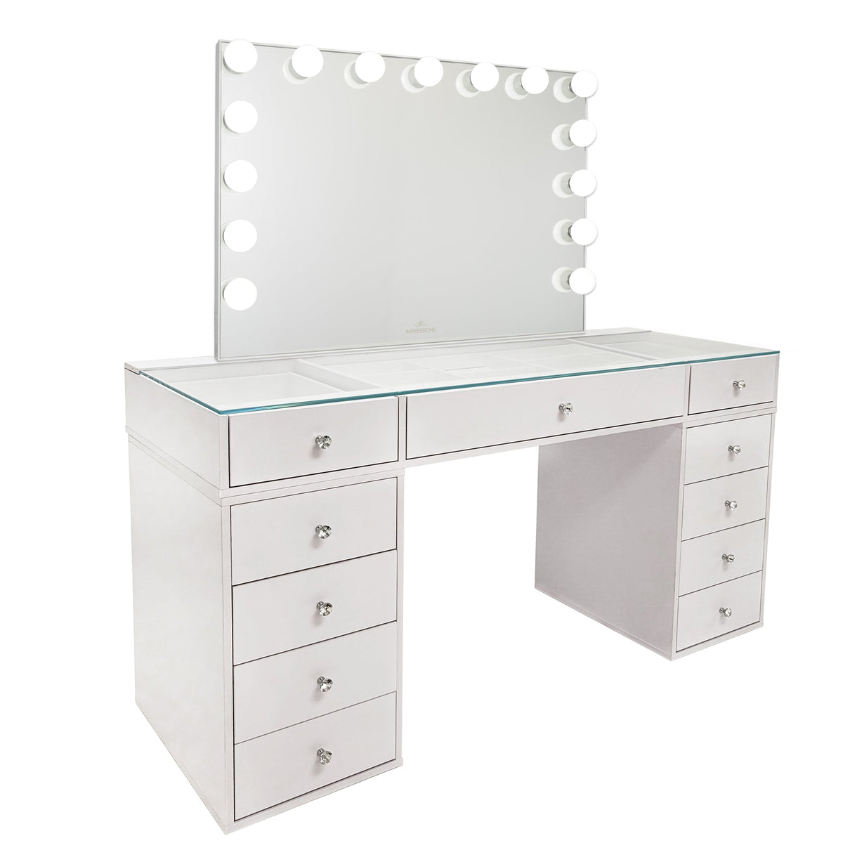 SlayStation® Naomi Vanity Table + Vanity Mirror + 4 Drawer Units Bundle