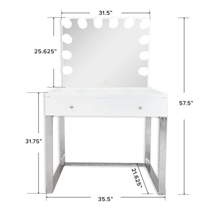 SlayStation® Scarlett Vanity Table + Vanity Mirror Bundle