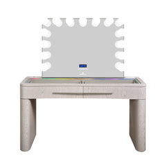 SlayStation® Willow Premium Vanity Table w/ RGB Light + Vanity Mirror Bundle