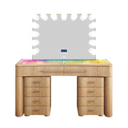 SlayStation® Willow Premium Vanity Table w/ RGB Light + Vanity Mirror Bundle