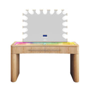 SlayStation® Willow Premium Vanity Table w/ RGB Light + Vanity Mirror Bundle