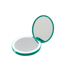 Ariel Compact Mirror with Wireless Power Bank Charging Base