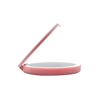 Aurora Compact Mirror with Wireless Power Bank Charging Base