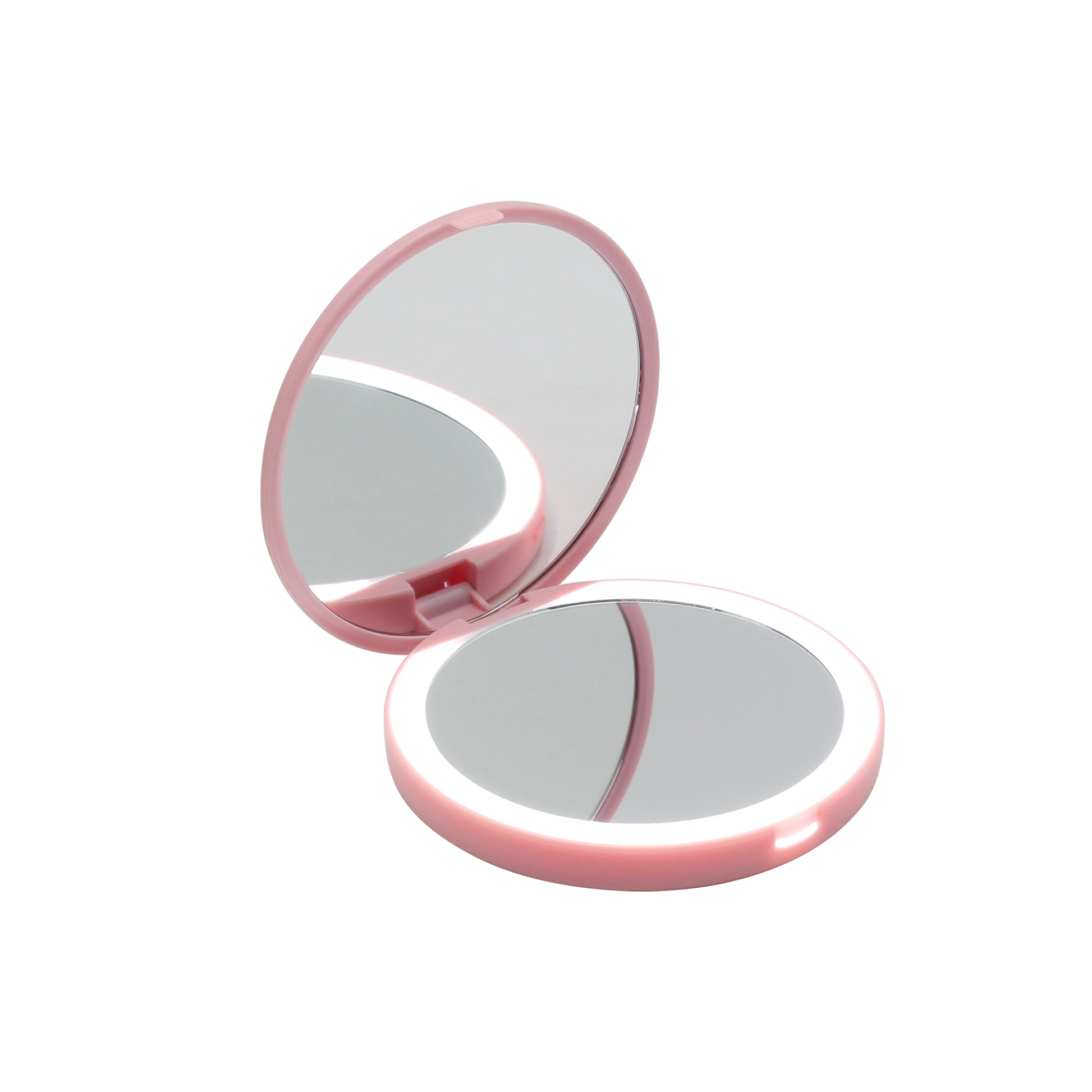 Aurora Compact Mirror with Wireless Power Bank Charging Base