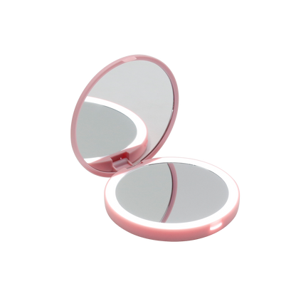 Aurora Compact Mirror with Wireless Power Bank Charging Base
