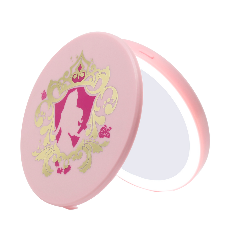 Aurora Compact Mirror with Wireless Power Bank Charging Base