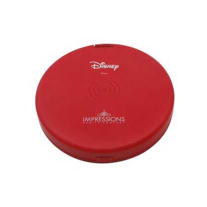 Snow White Compact Mirror with Wireless Power Bank Charging Base