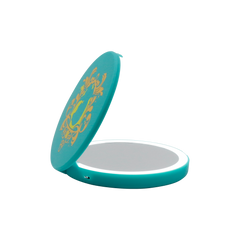 Jasmine Compact Mirror with Wireless Power Bank Charging Base