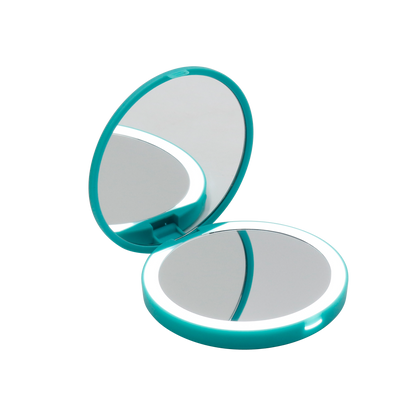 Jasmine Compact Mirror with Wireless Power Bank Charging Base