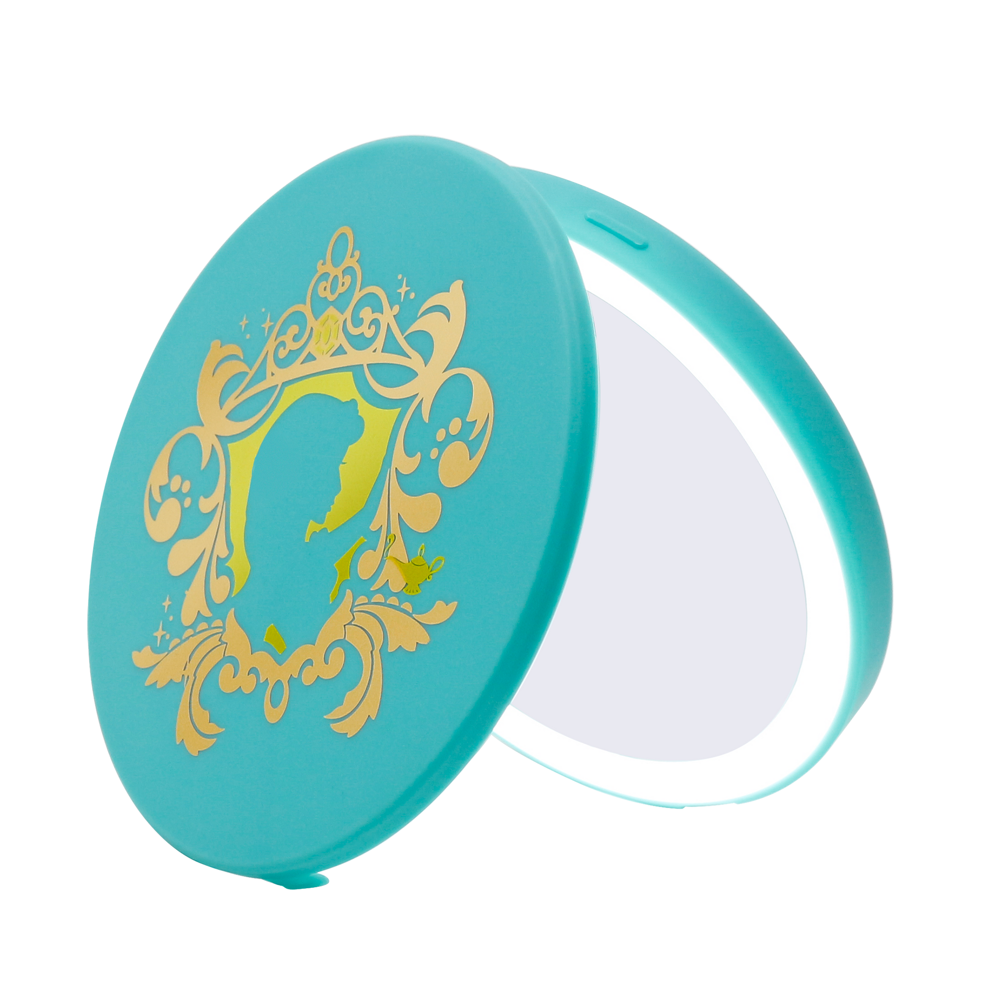 Jasmine Compact Mirror with Wireless Power Bank Charging Base