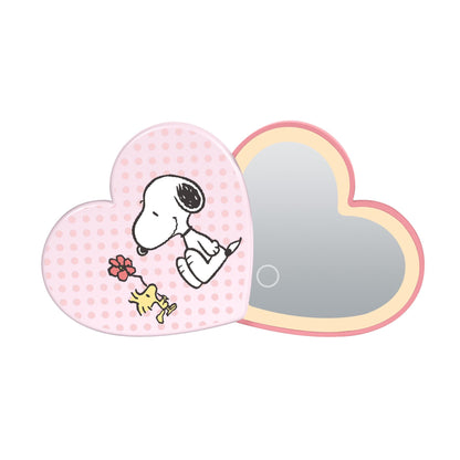 Peanuts™ Snoopy Swivel Heart Bow LED Compact Mirror