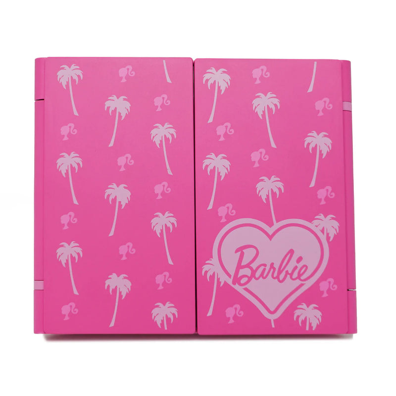 Espejo de maquillaje LED mini plegable de tres pliegues Barbie™