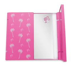 Espejo de maquillaje LED mini plegable de tres pliegues Barbie™