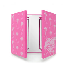 Espejo de maquillaje LED mini plegable de tres pliegues Barbie™