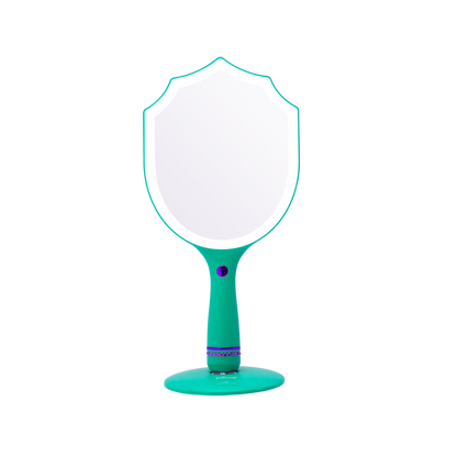 Ariel LED Handheld Makeup Mirror With Standing Base