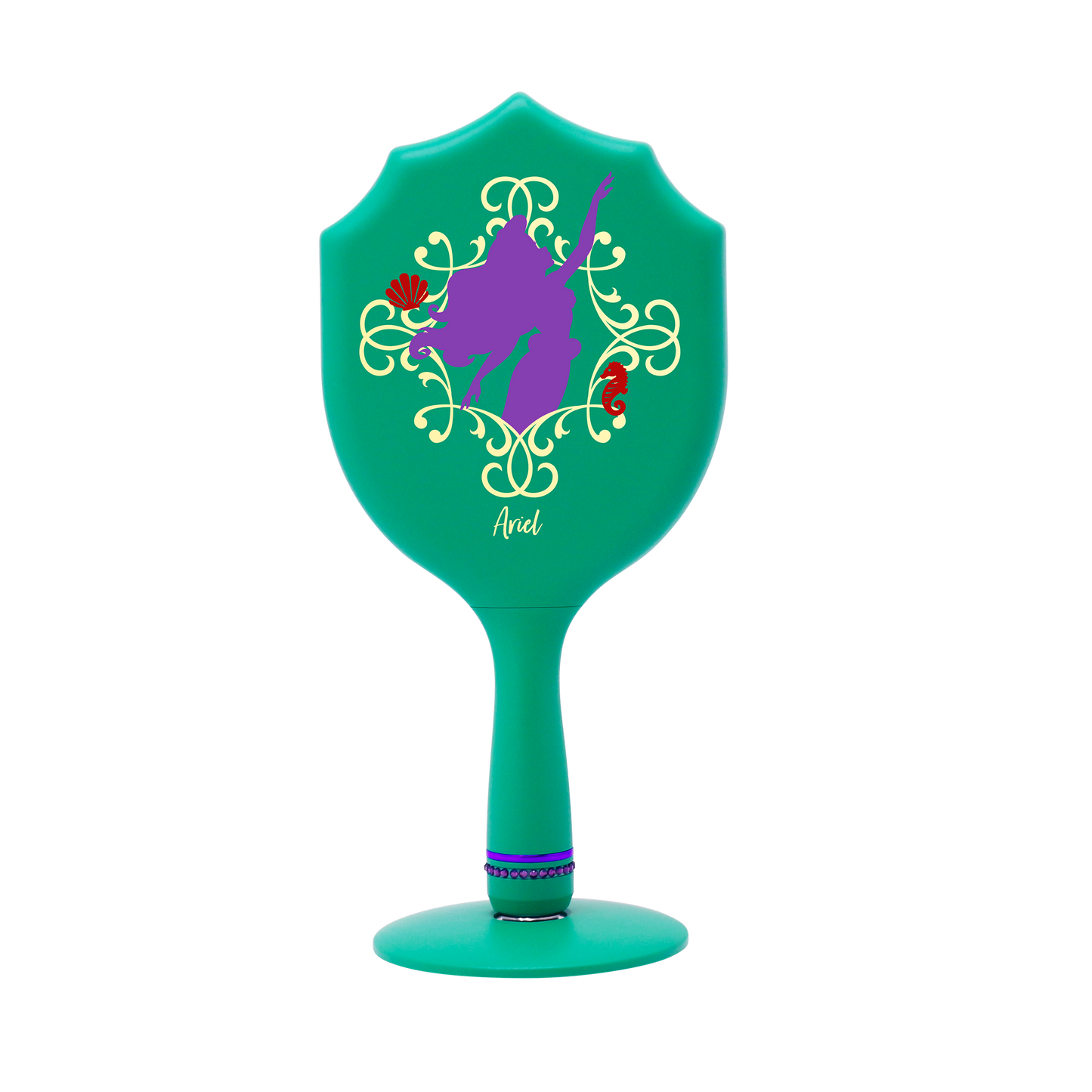 Ariel LED Handheld Makeup Mirror With Standing Base
