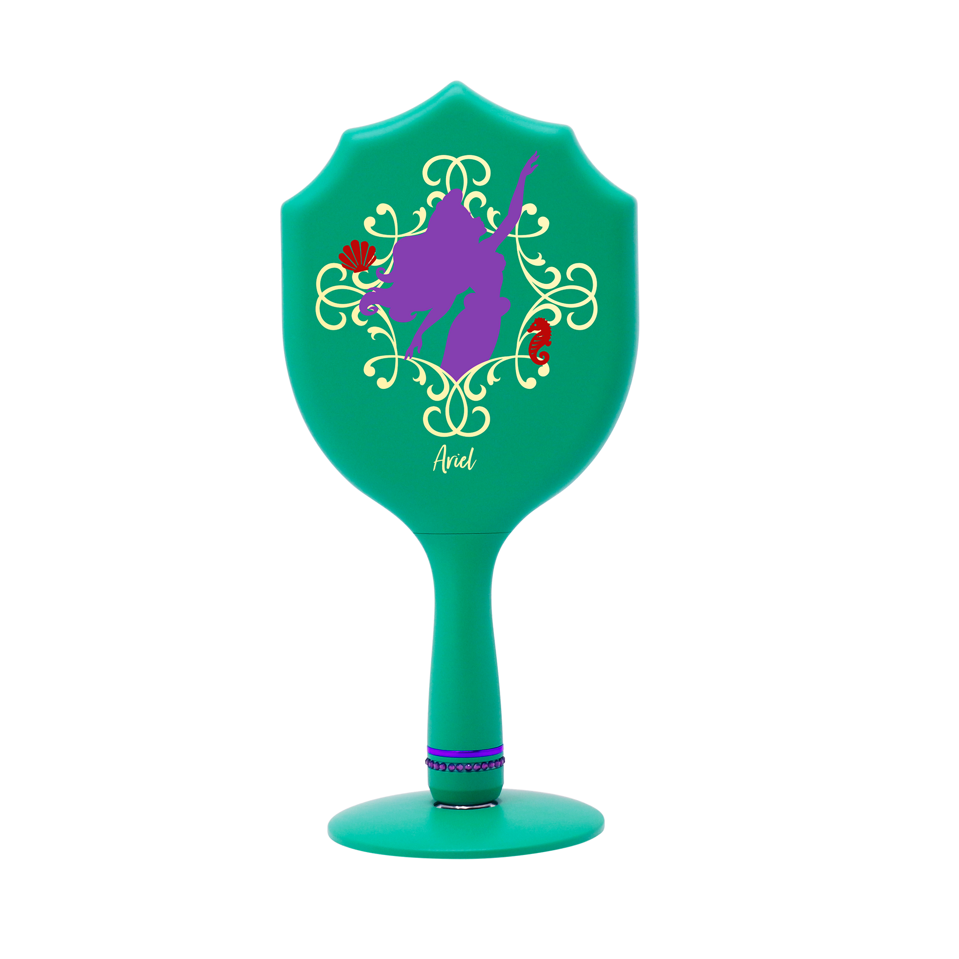 Ariel LED Handheld Makeup Mirror With Standing Base