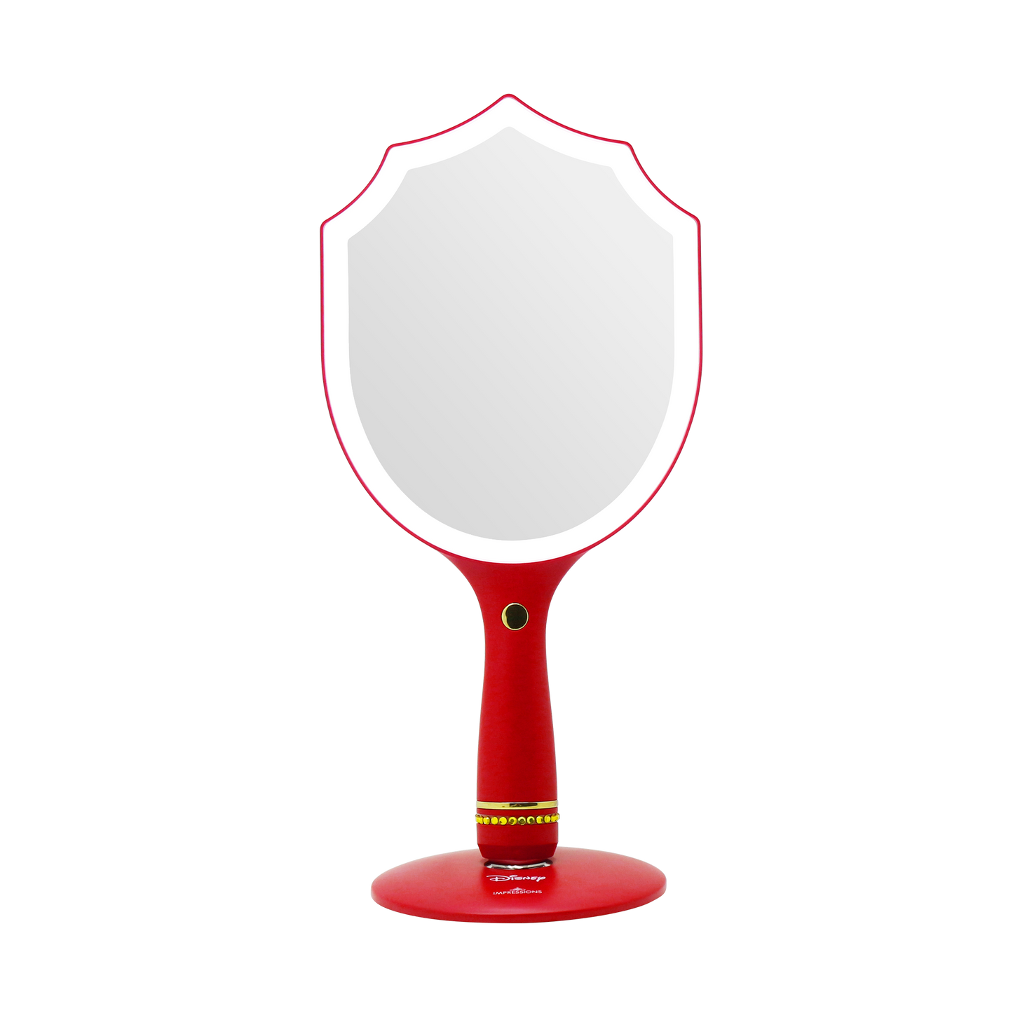 Snow White LED Handheld Makeup Mirror With Standing Base