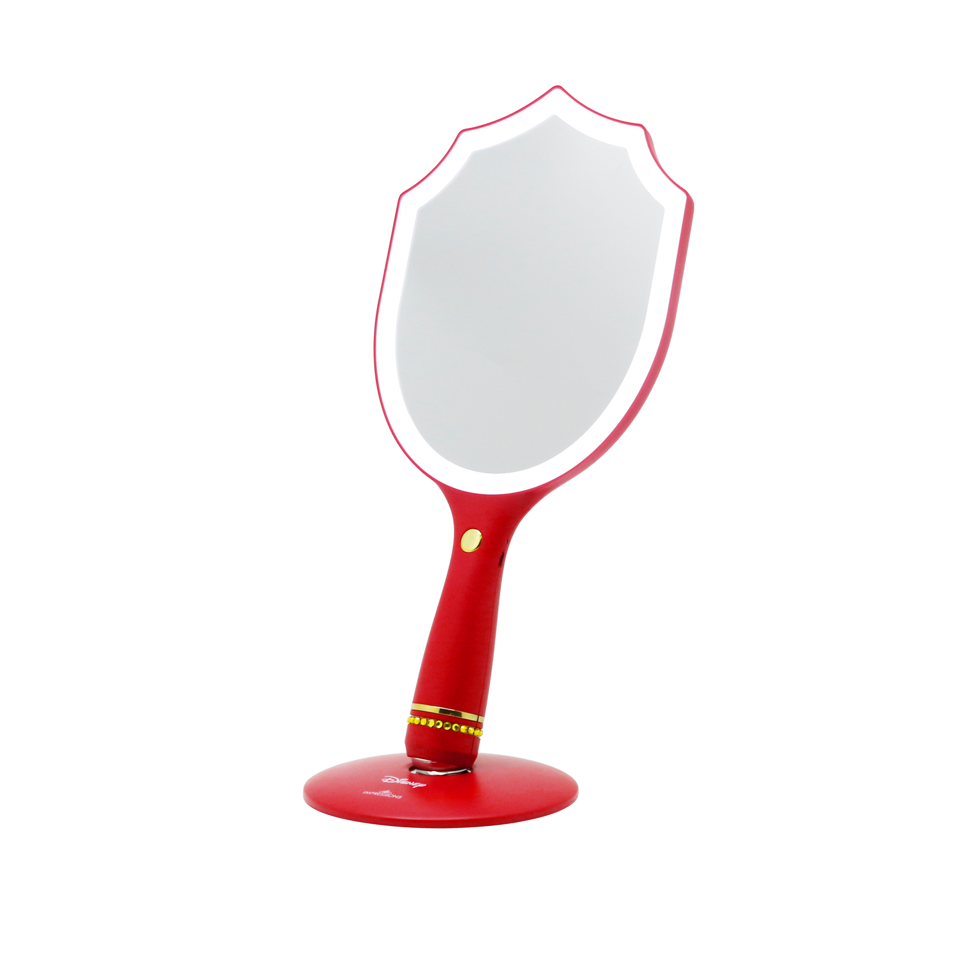 Snow White LED Handheld Makeup Mirror With Standing Base