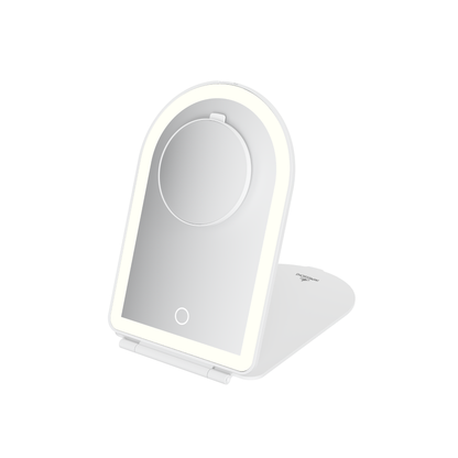 Elera Arch LED Travel Mirror w/ 10x Magnified Mirror