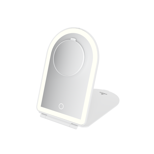 Elera Arch LED Travel Mirror w/ 10x Magnified Mirror