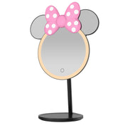 Espejo de maquillaje de mesa con luz LED y diseño de Minnie Mouse Bowtiful