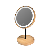 Zen Round LED Makeup Mirror w/ Catchall Tray