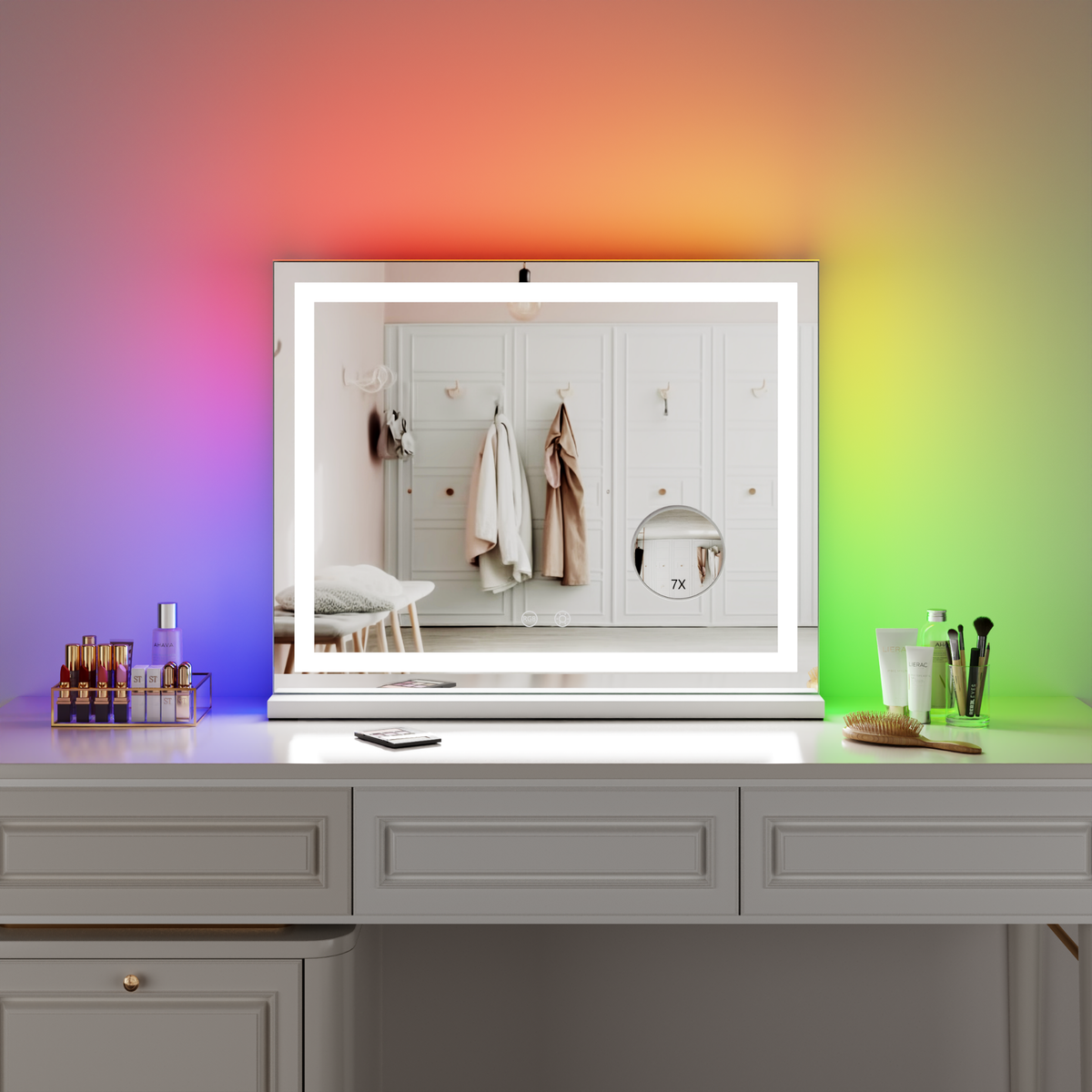AuraVitra RGB Backlit Midi Vanity Mirror