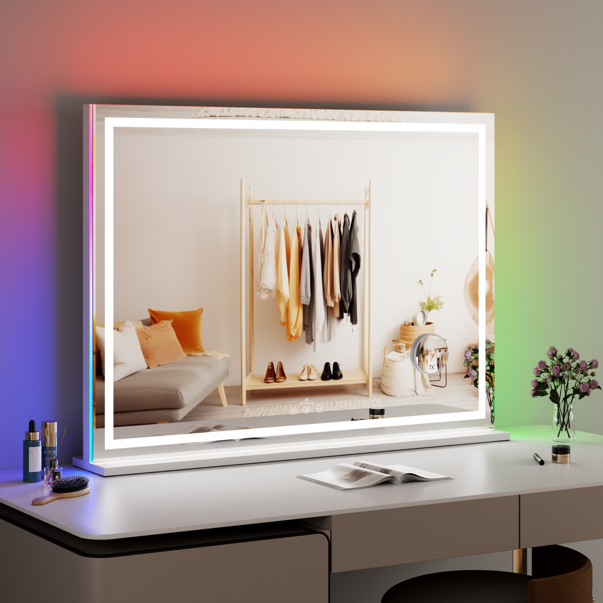 AuraVitra RGB Backlit PRO Vanity Mirror
