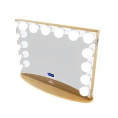Hollywood Glow Pro "Wood Grain Finish" Vanity Mirror w/Bluetooth