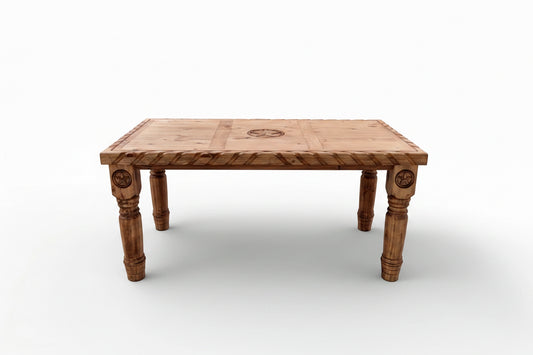 6Ft Dining Table with Rope & Star