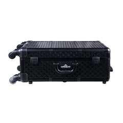 SlayCase® Pro Vanity Travel Train Case with Stand in Black Studded